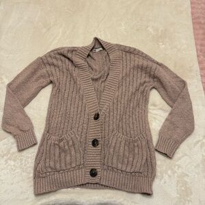 Cozy Knit Button-Up Cardigan Sweater Medium